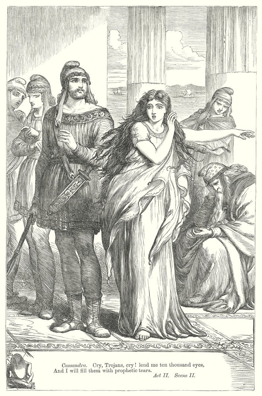 Troilo y Crésida (grabado) de Henry Courtney (after) Selous