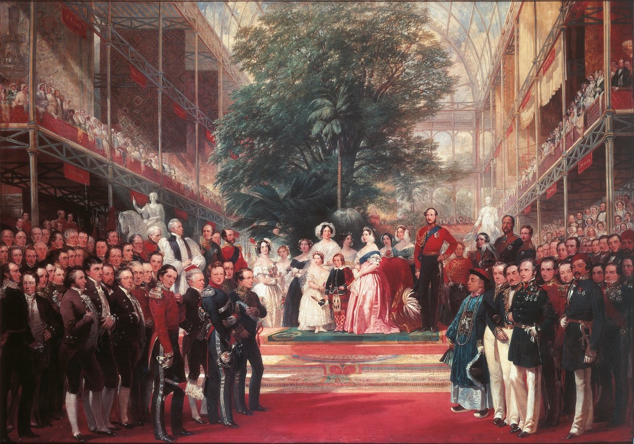 La Reina Victoria inaugurando la Gran Exposición en Hyde Park de Henry Courtney Selous