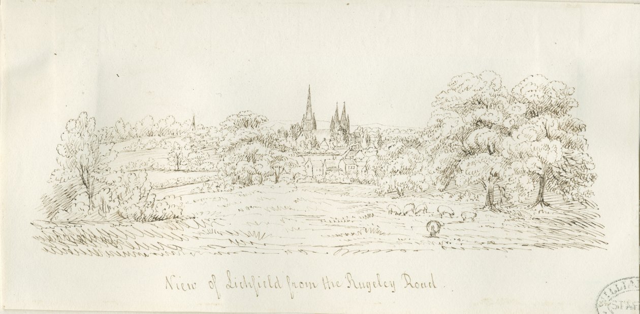 Lichfield - Vista Norte (distante) de Henry Curzon Allport