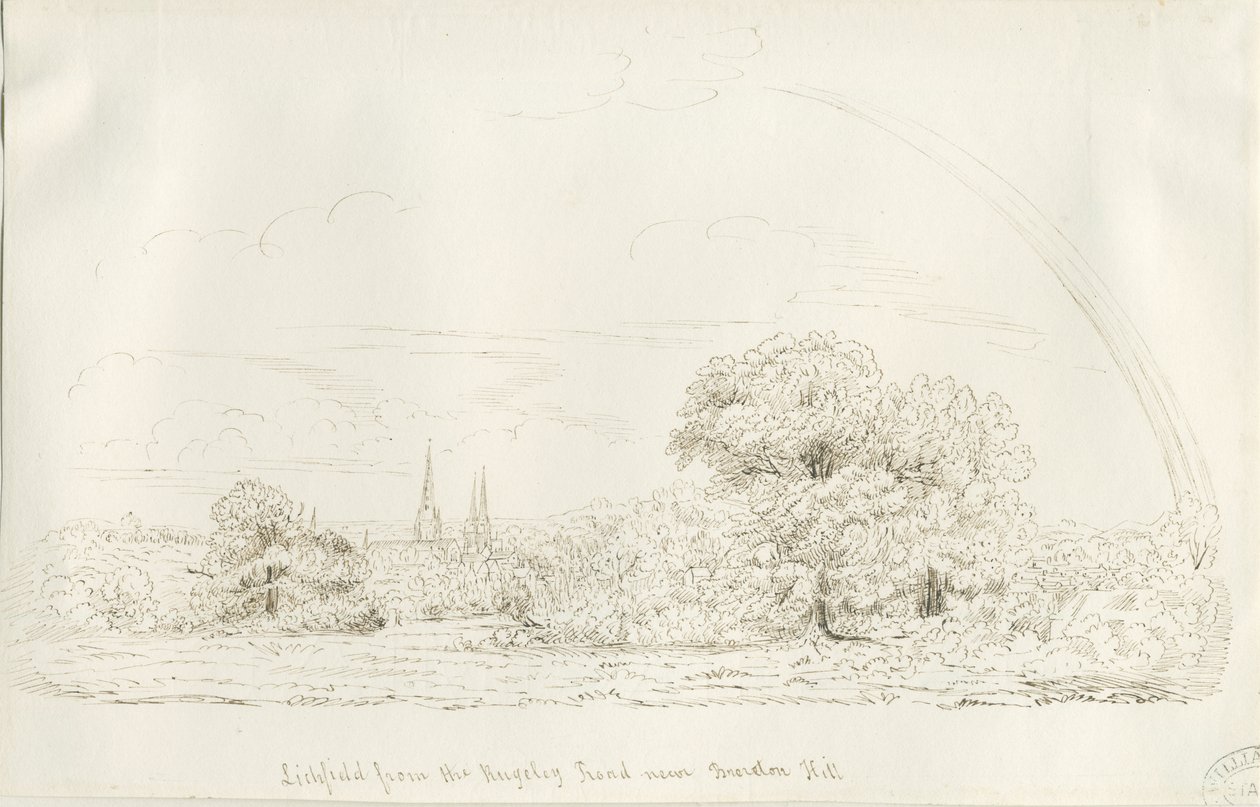 Lichfield - Vista Norte (distante) de Henry Curzon Allport