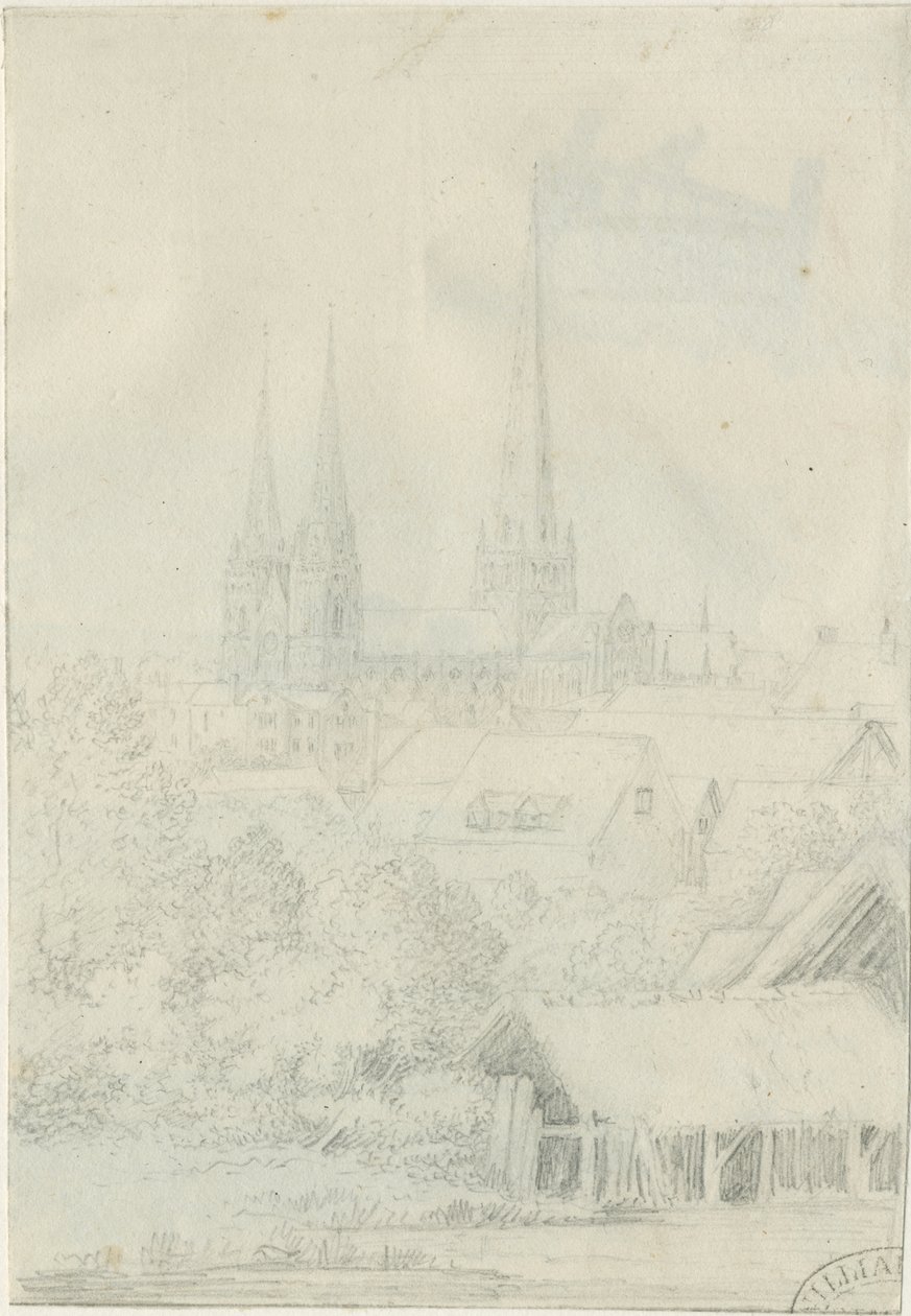 Catedral de Lichfield - Vista Suroeste de Henry Curzon Allport