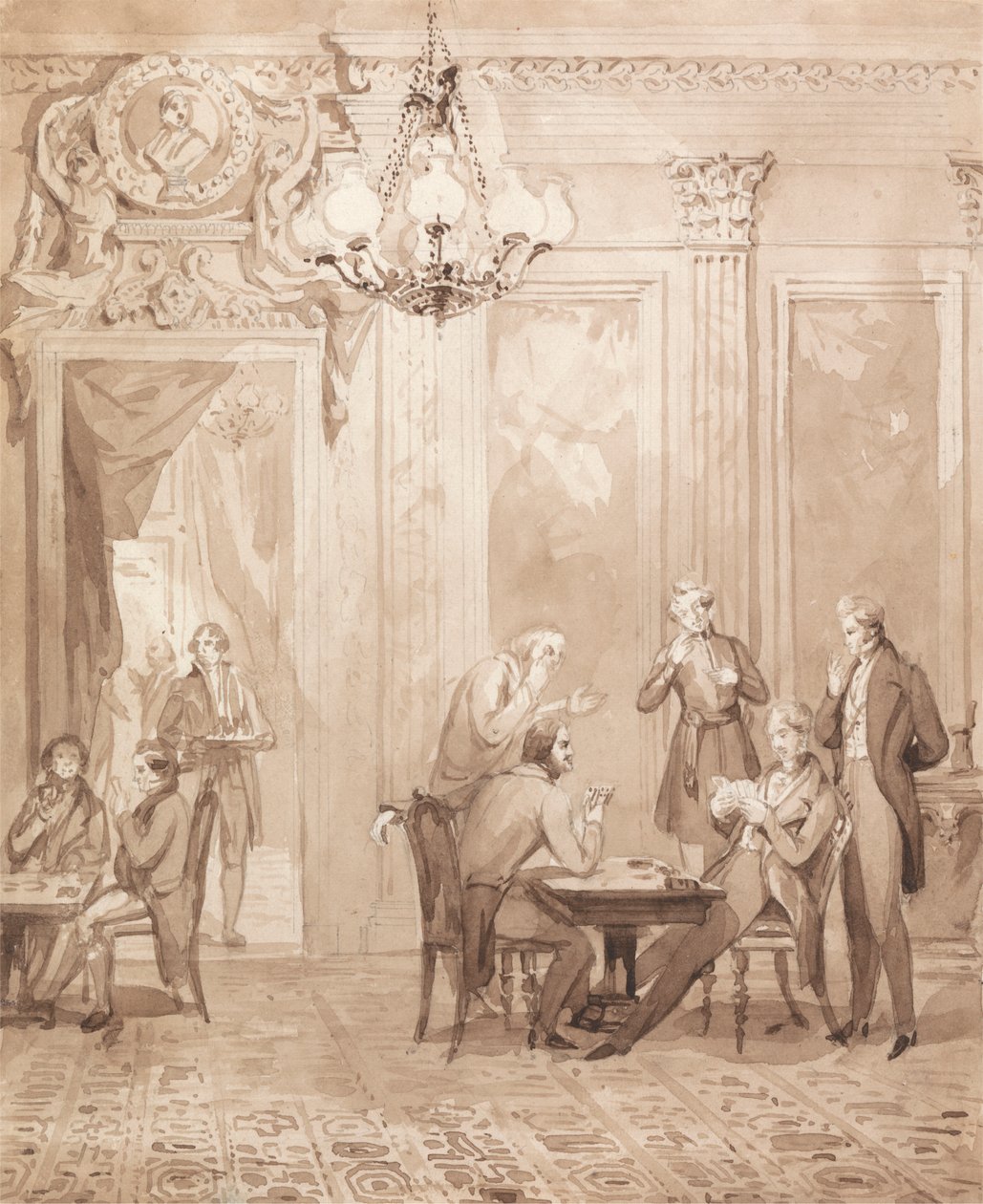 La vida de un noble: Escena quinta - La casa de juego de Henry Dawe