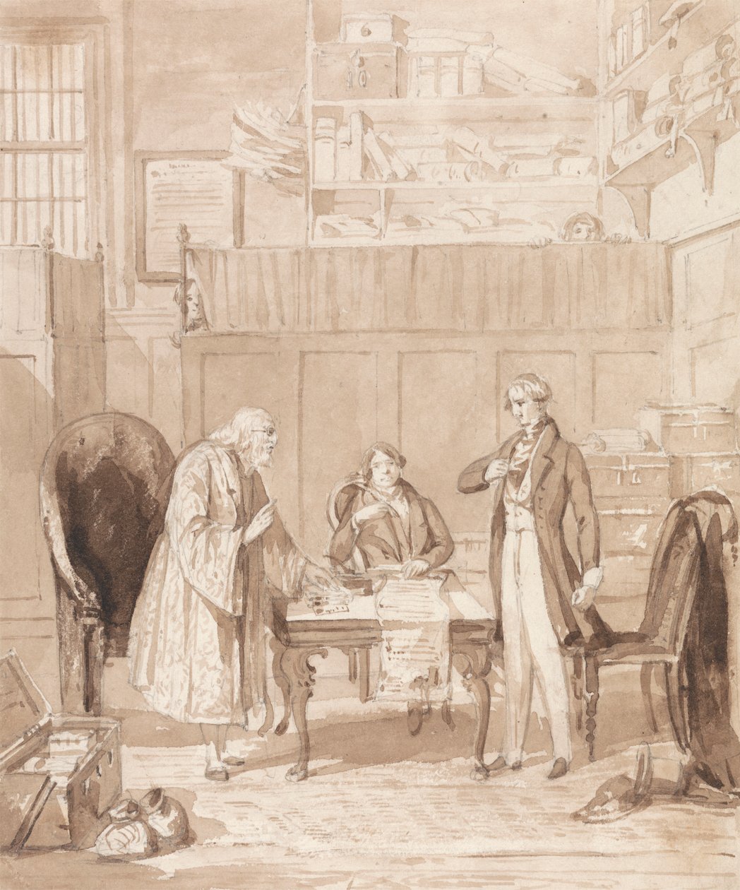 La vida de un noble: Escena sexta - El Usurero de Henry Dawe