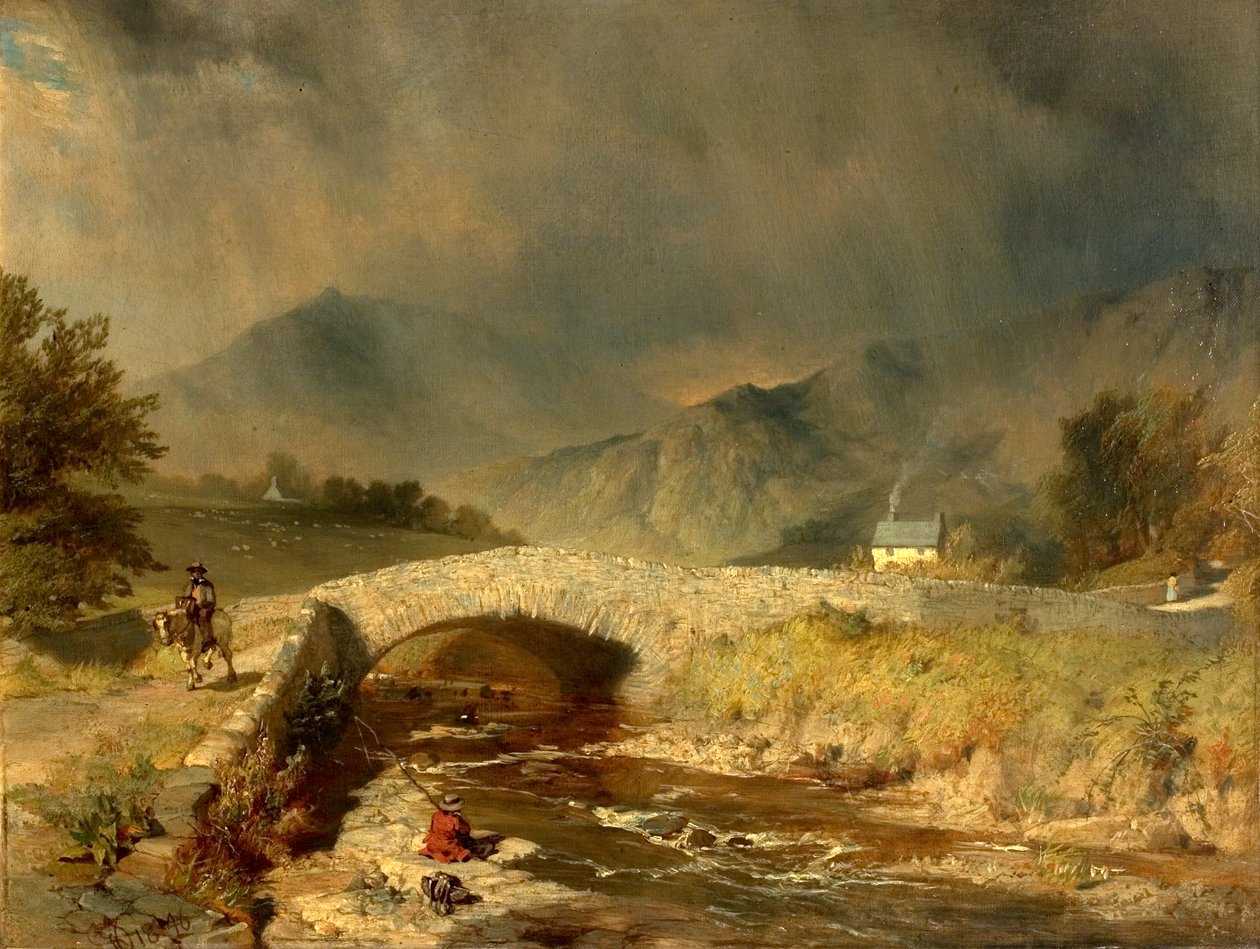Clima tormentoso cerca de Ambleside, Cumbria, 1846 de Henry Dawson