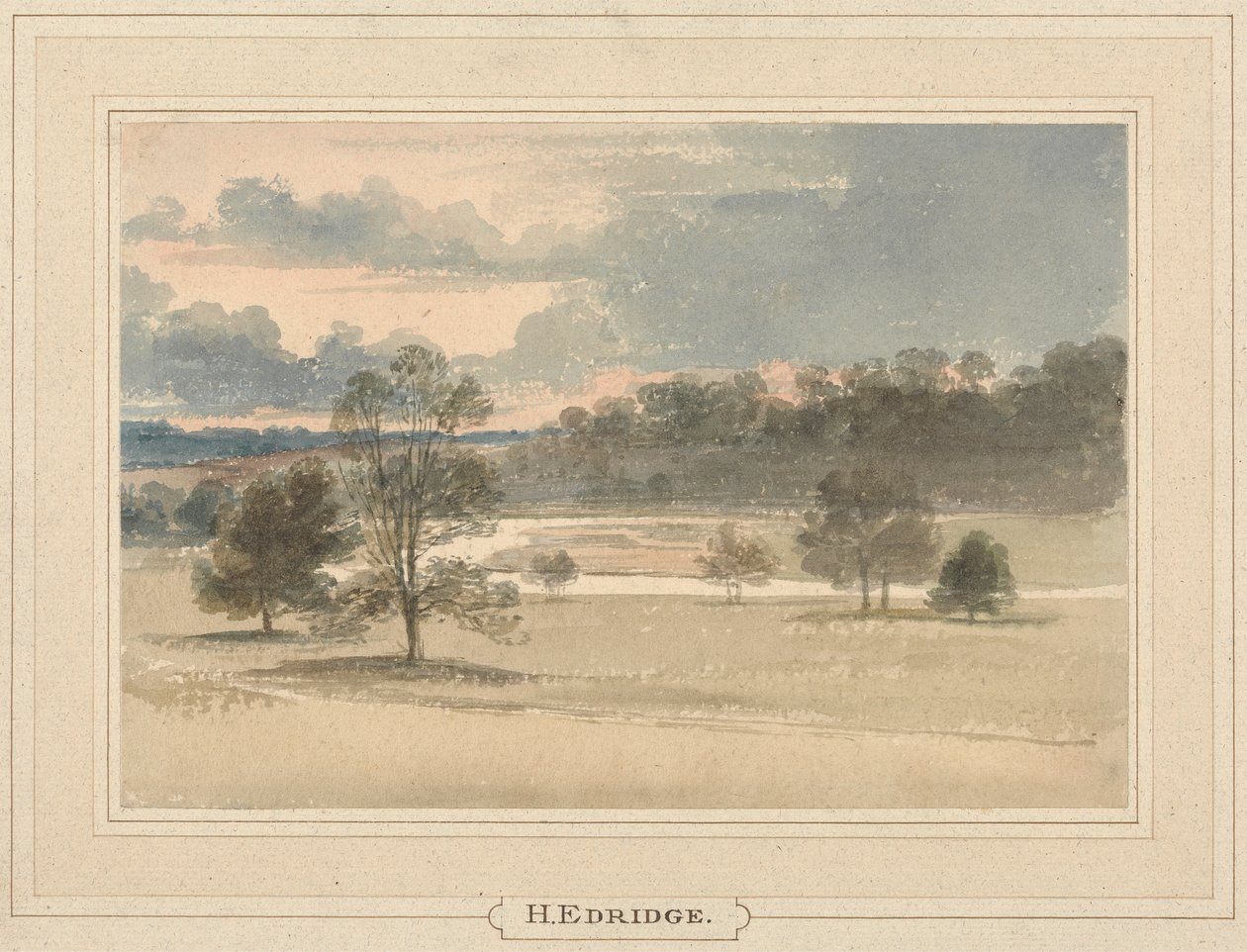 Un río sinuoso de Henry Edridge