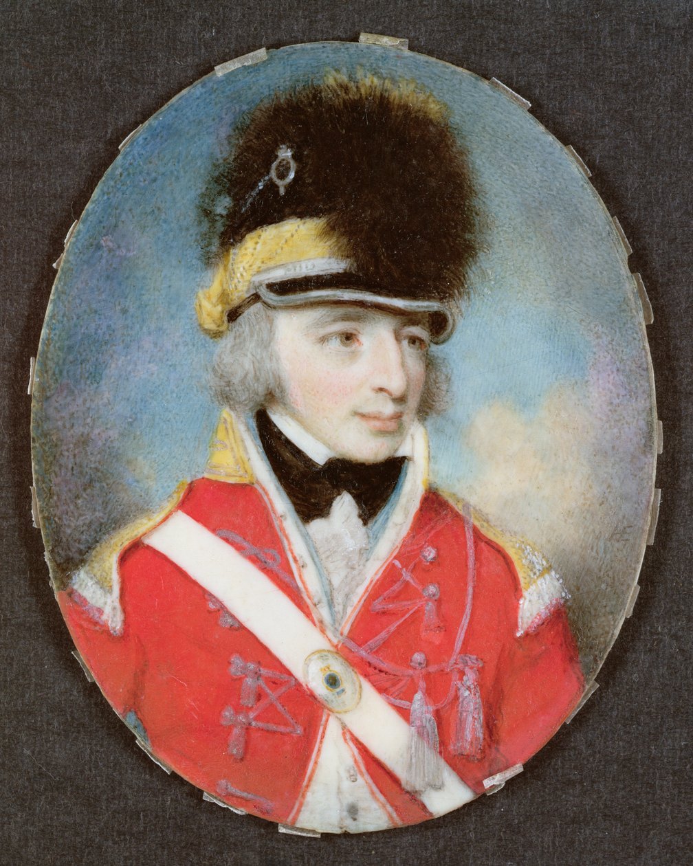 Miniatura de un oficial desconocido, c.1797 de Henry Edridge