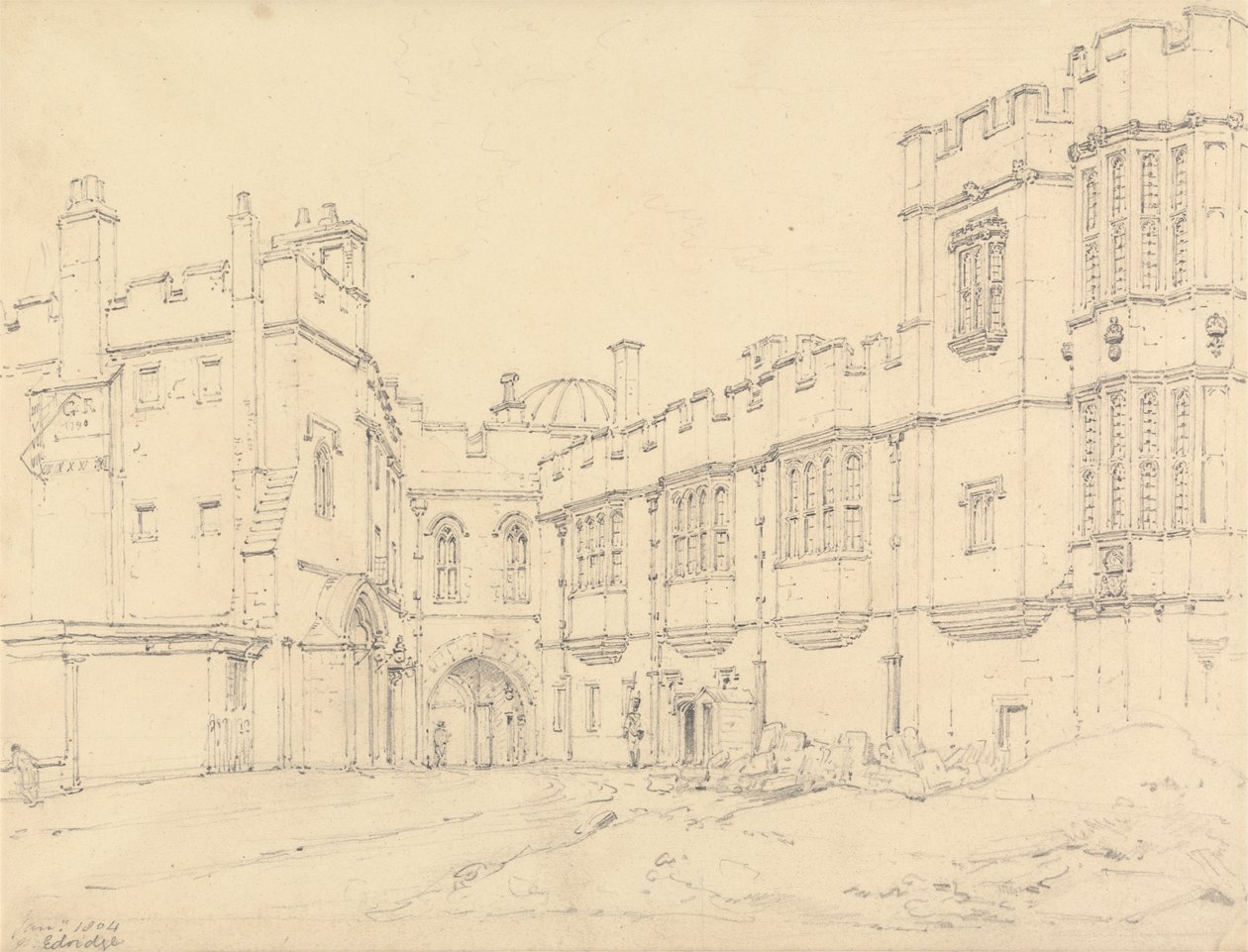 Galería de la Reina Isabel y Puerta del Príncipe Negro, Windsor de Henry Edridge