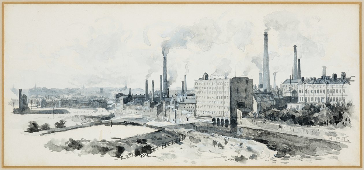 Lower Broughton desde el Crescent, Salford de Henry Edward Tidmarsh