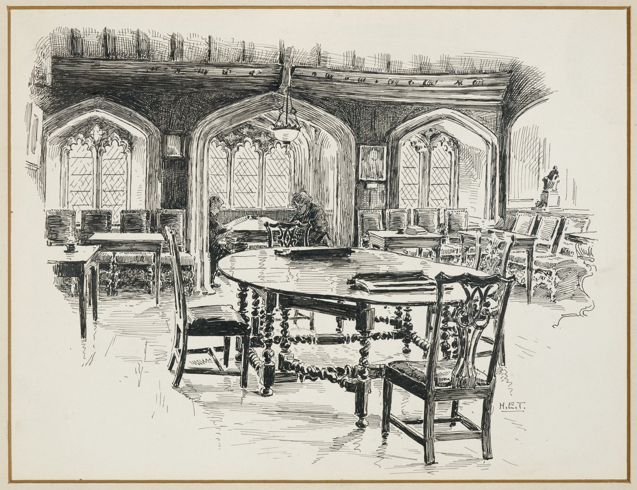 Sala de lectura del Chetham College de Henry Edward Tidmarsh