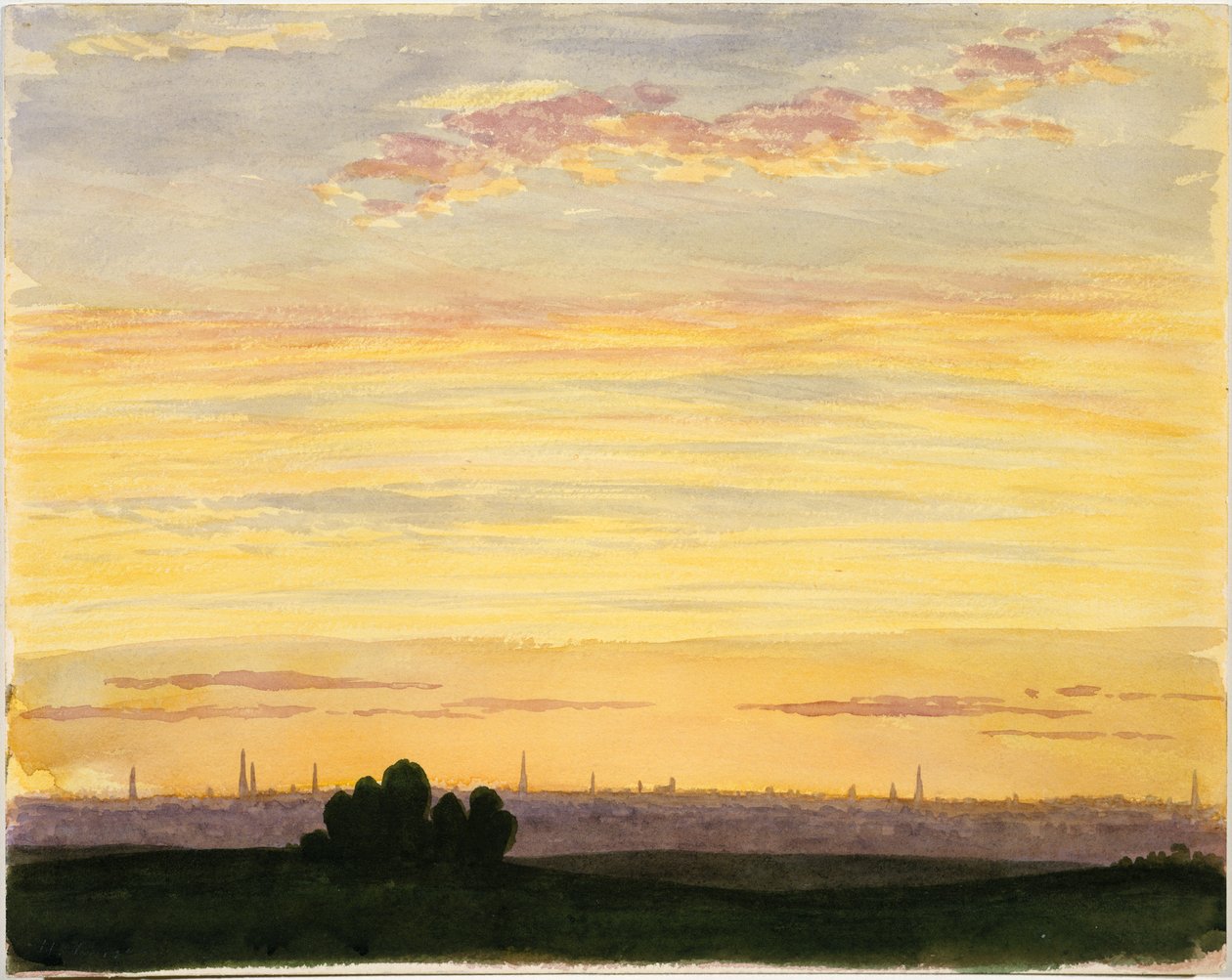 La ciudad y la puesta de sol de Henry Farrer