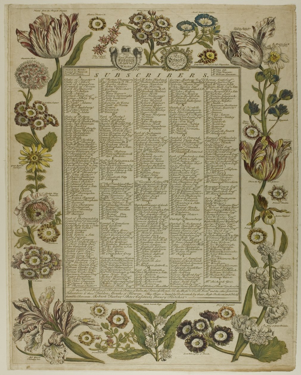 Página de título, de Doce meses de flores de Henry Fletcher