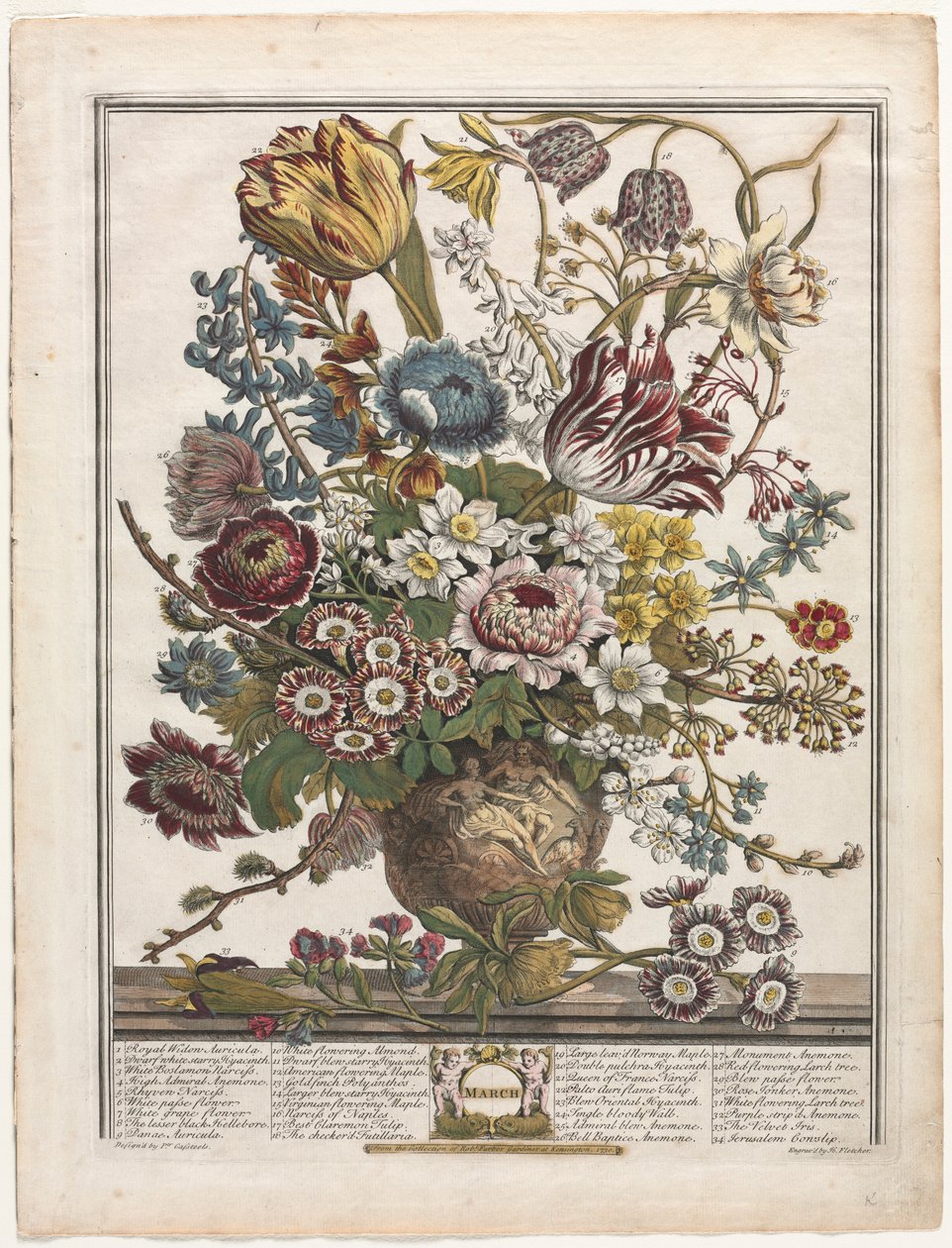 Doce Meses de Flores: Marzo, 1730 de Henry Fletcher