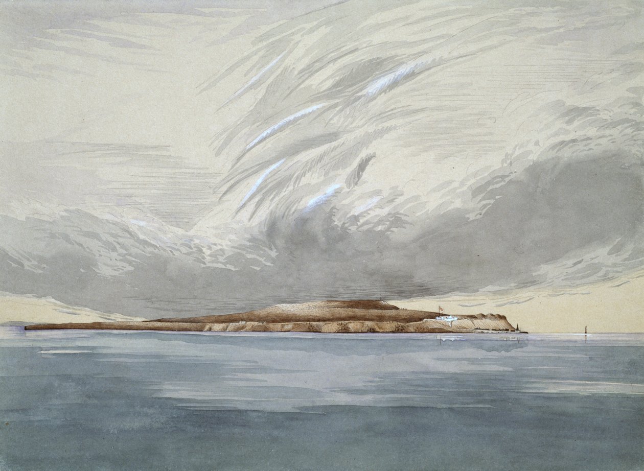 Fuerte e isla de Mackinaw, octubre de 1842 de Henry Francis Ainslie