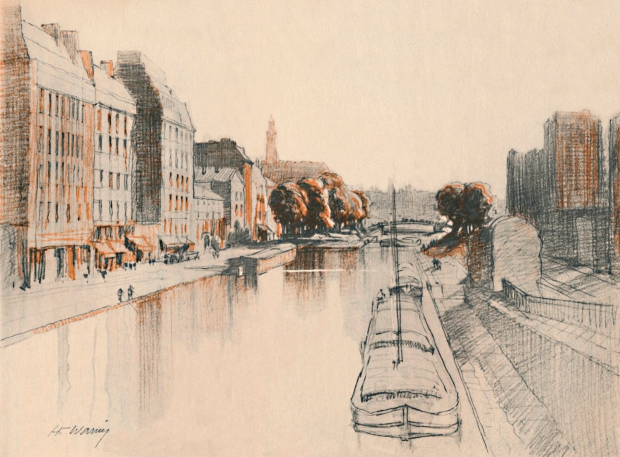 El Canal St. Martin, c1927, 1927 de Henry Franks Waring