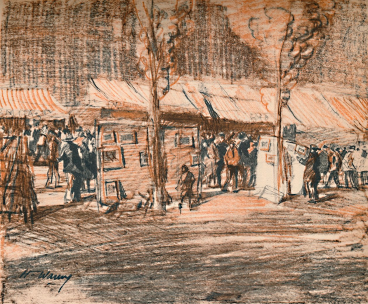 La Feria de Daub Una venta monstruosa, c. 1927, 1927 de Henry Franks Waring