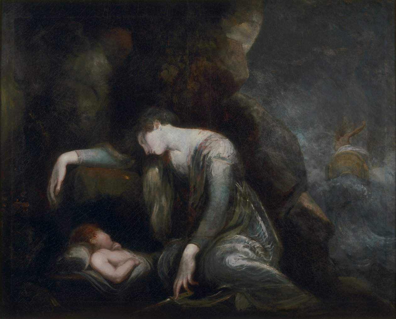 ¿Dana? y Perseo en Serifos(?) de Johann Heinrich Füssli