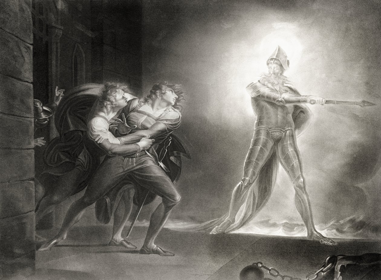 Hamlet, Acto I, Escena IV, de William Shakespeare (1564-1616) grabado por Robert Thew (1758-1802) de Johann Heinrich Füssli