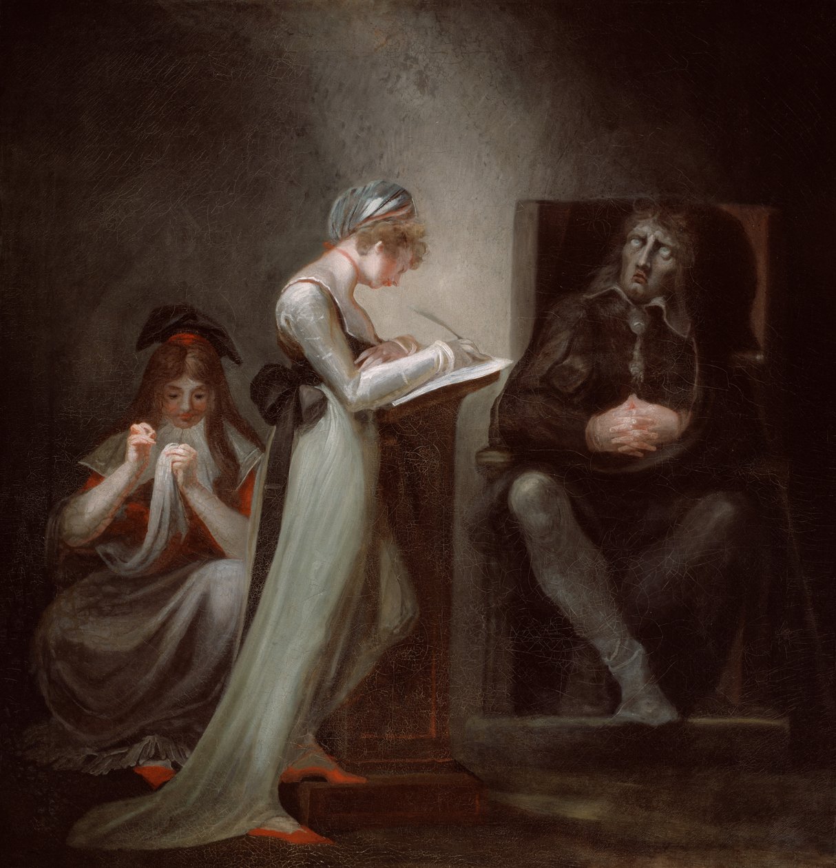 Milton dictando a su hija de Johann Heinrich Füssli