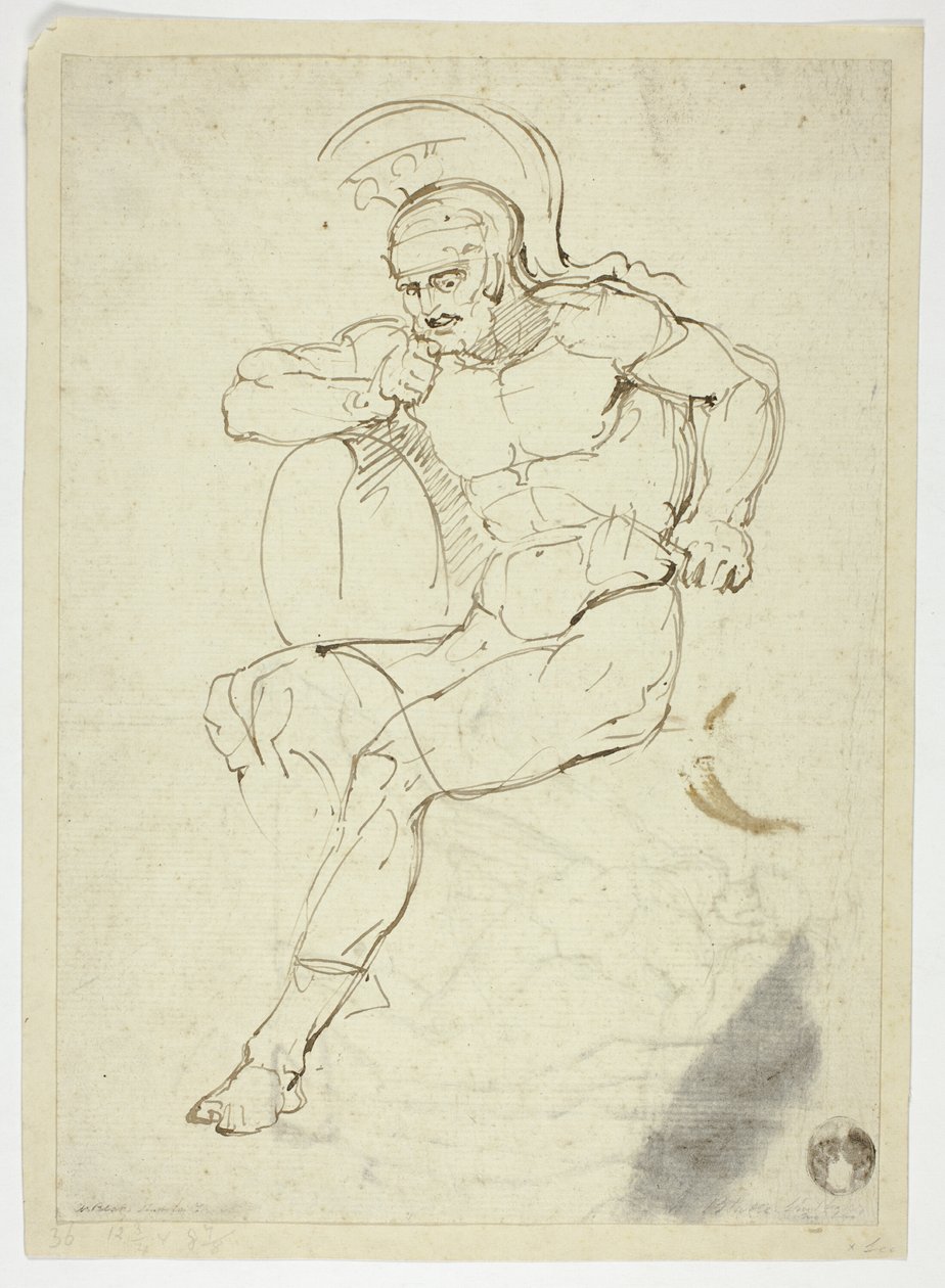 Guerrero sentado (anverso); Guerrero a grandes zancadas (reverso) de Henry Fuseli