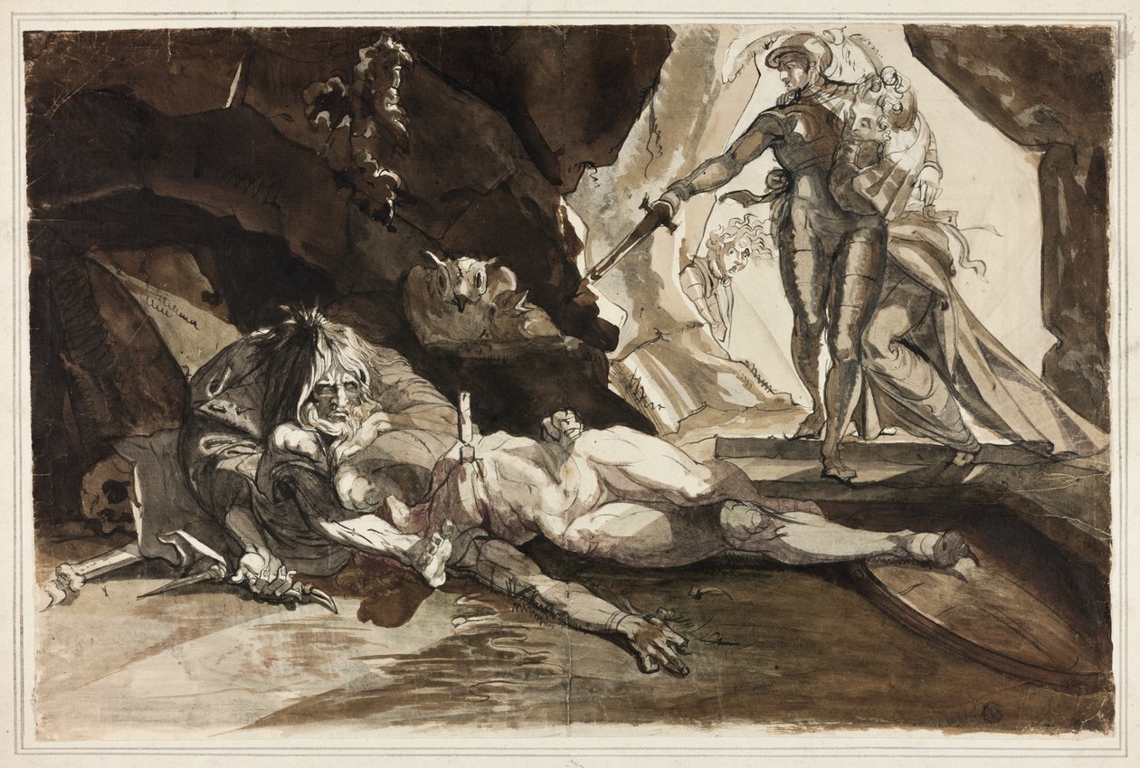 La cueva de la desesperación de Johann Heinrich Füssli