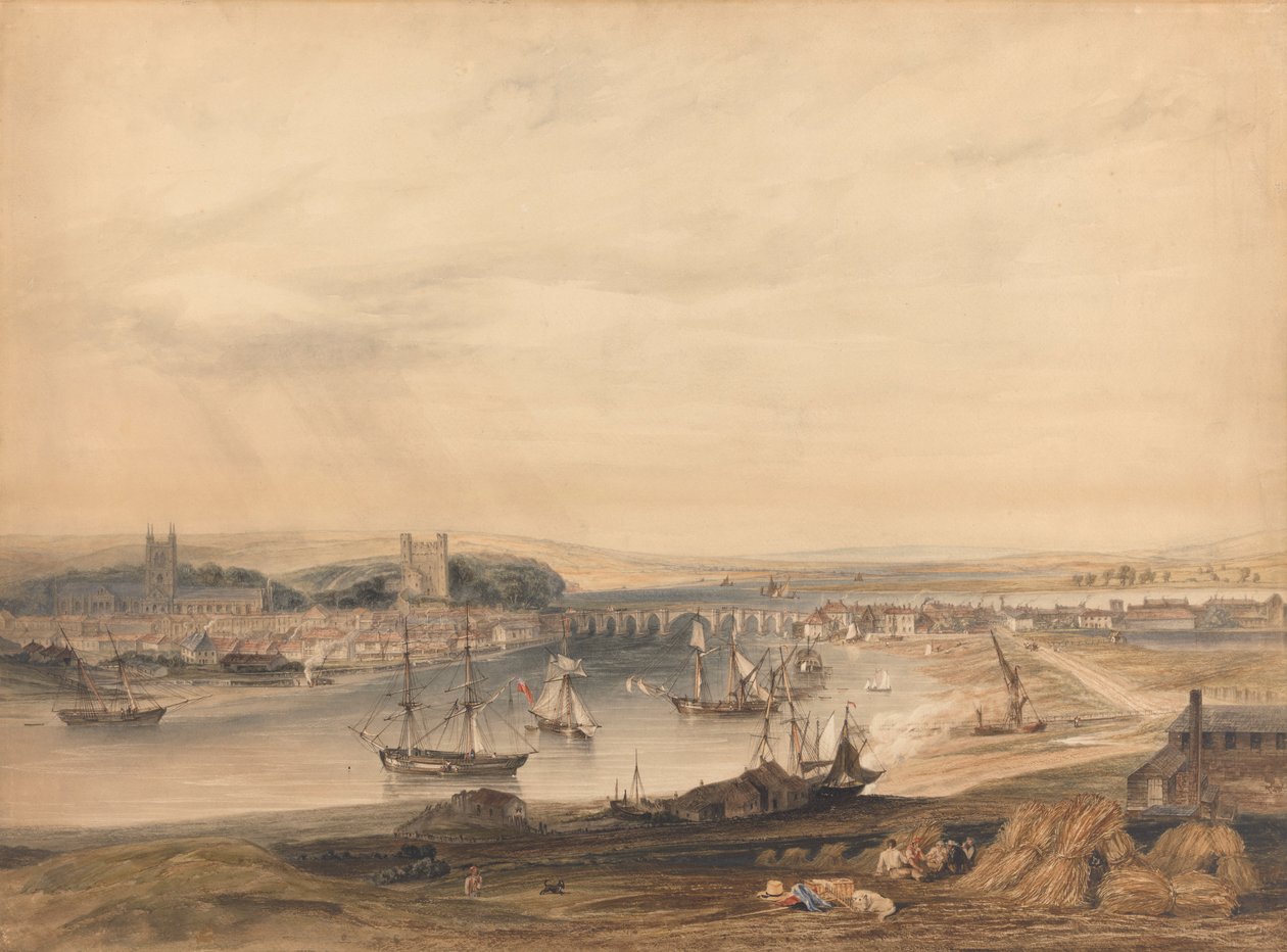 Vista de Rochester, la ciudad y el puerto de Henry Gastineau