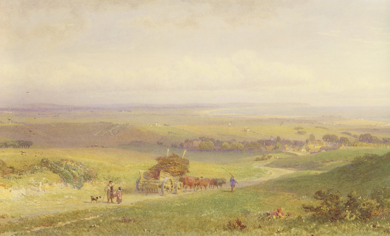 Bahía de Pevensey, Sussex, 1868 de Henry George Hine
