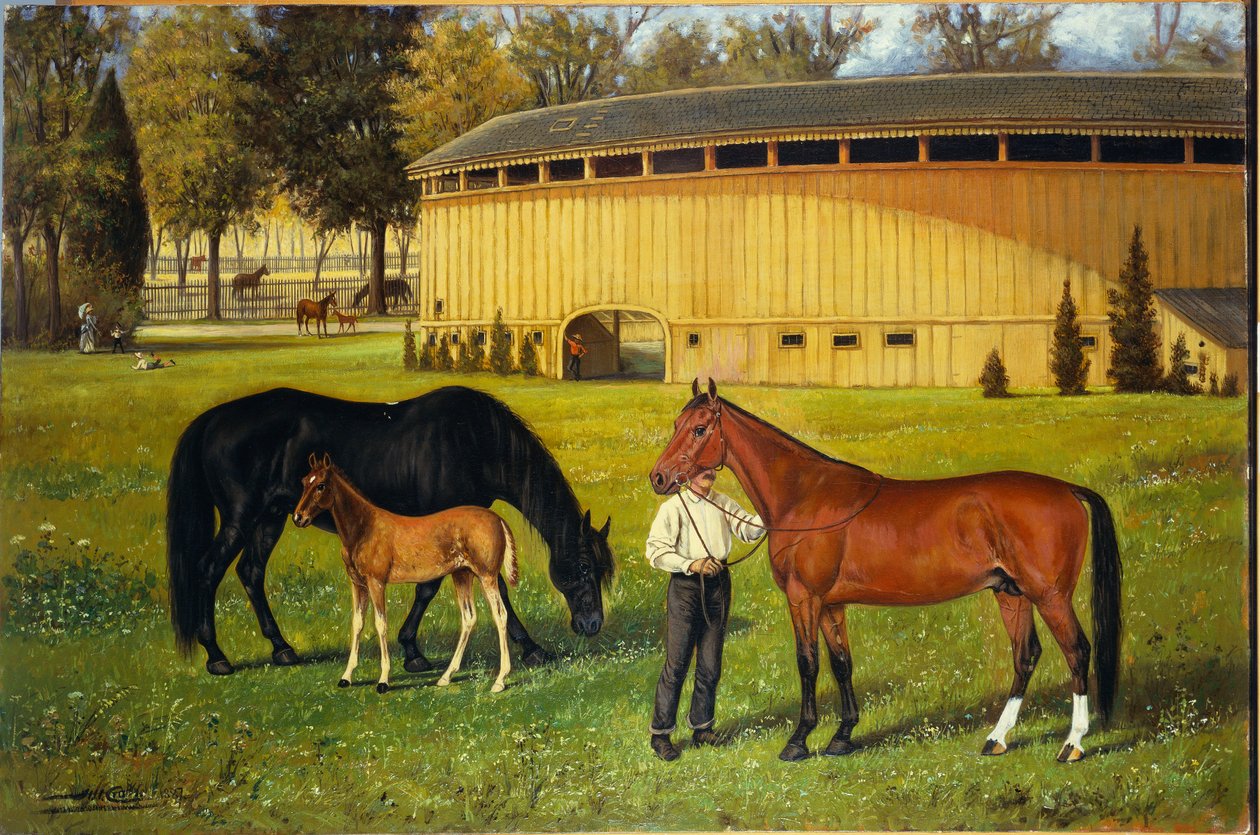 La pista de entrenamiento en la feria, 1887 de Henry H. Cross