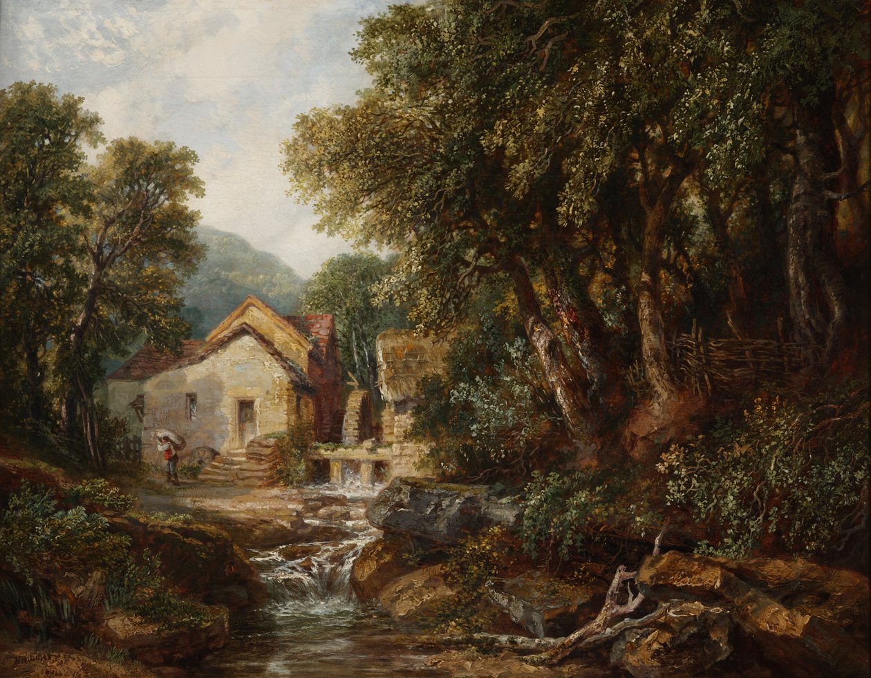 Un molino en Rowsley, Derbyshire, 1867 de Henry Harris Lines
