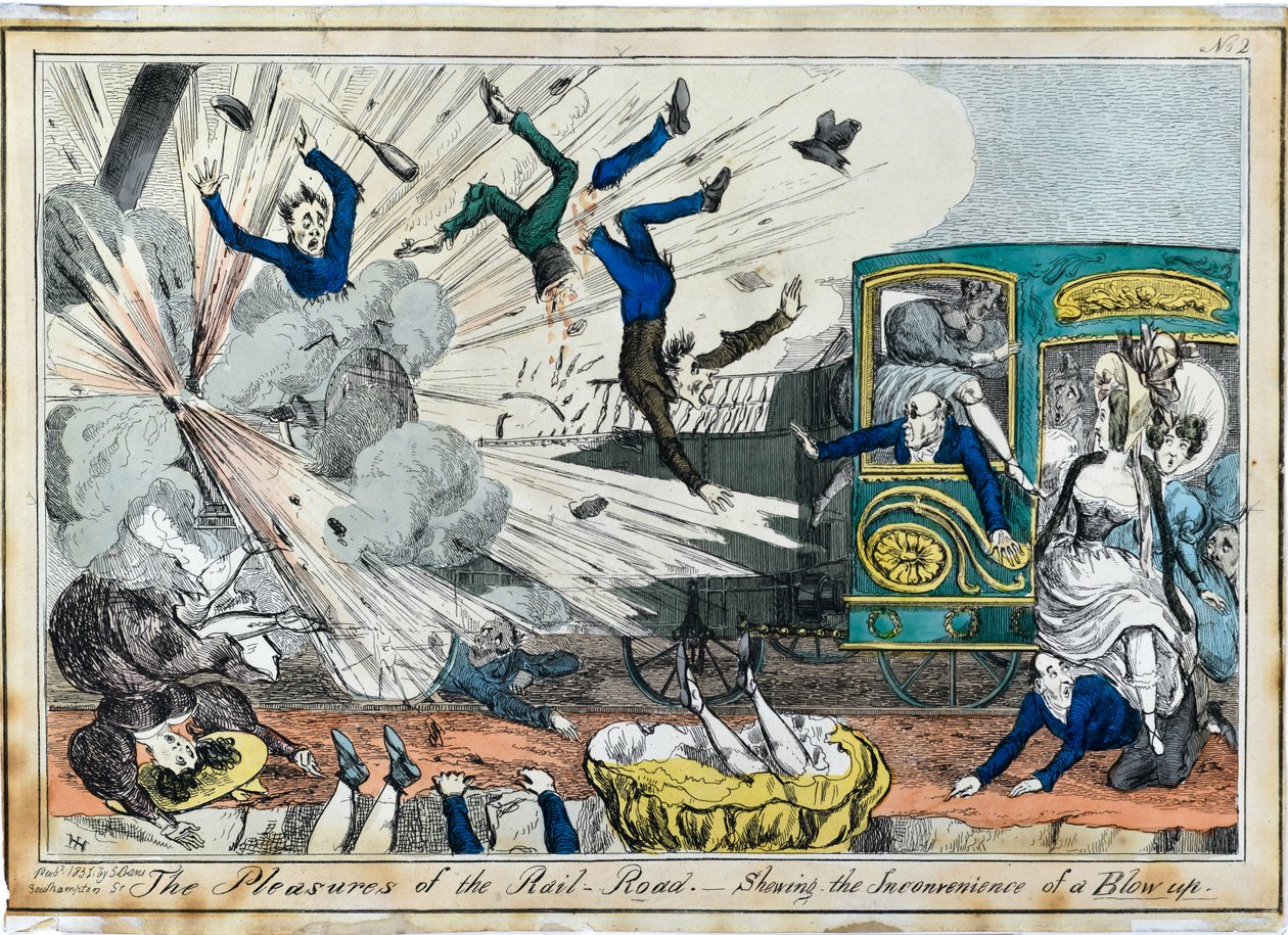 Los placeres del ferrocarril. Mostrando los inconvenientes de una voladura de Henry Heath