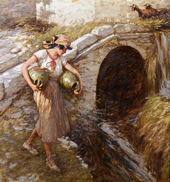 Chica con jarras de Henry Herbert La Thangue