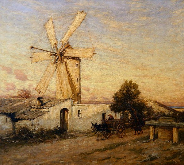 Salida de la luna en España, Buger, Mallorca de Henry Herbert La Thangue