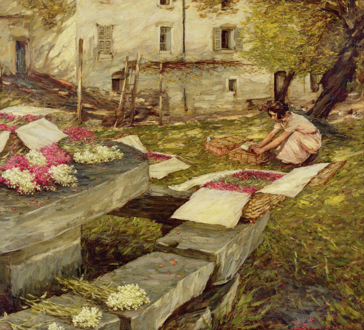 Recogiendo acciones de Henry Herbert La Thangue