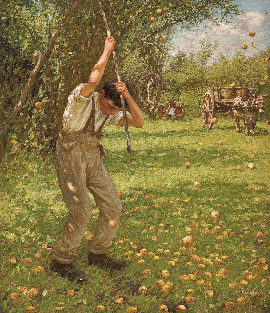 Sacudiendo Manzanas para Sidra de Henry Herbert La Thangue