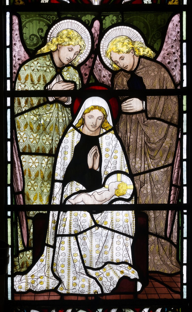 Ángeles Adorando a María y al Niño Jesús de Henry Holiday