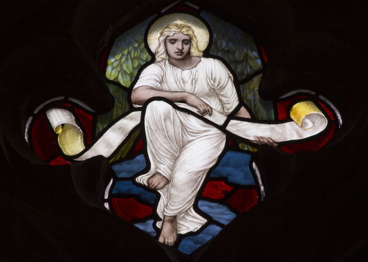 Ángel en Tracería Cuatrifolio, 1882 de Henry Holiday