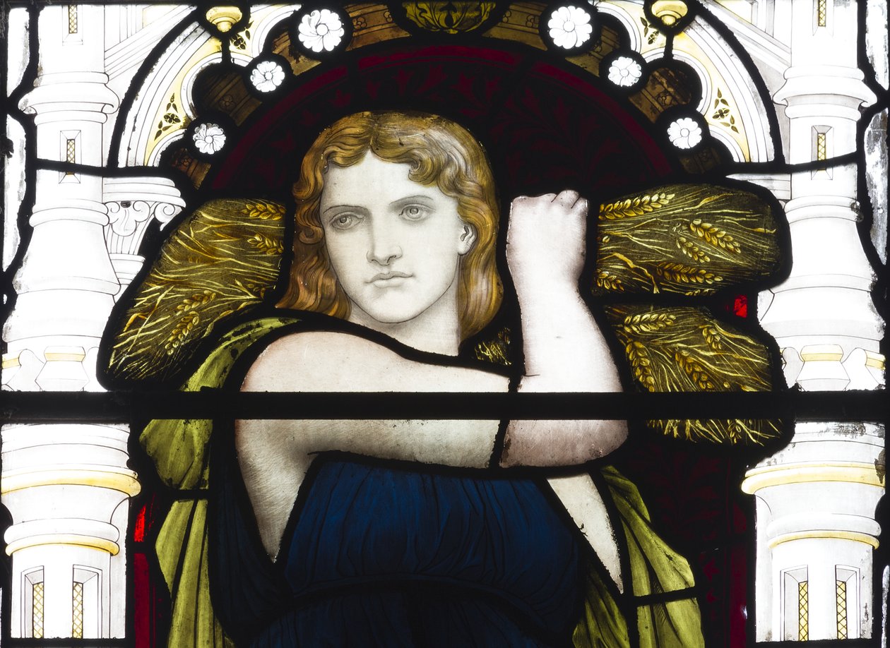 Rut con trigo (detalle), 1881-83 de Henry Holiday