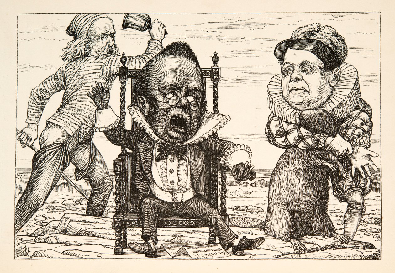 Tan grande fue su susto que su chaleco se volvió blanco, pub. 1876 de Henry Holiday