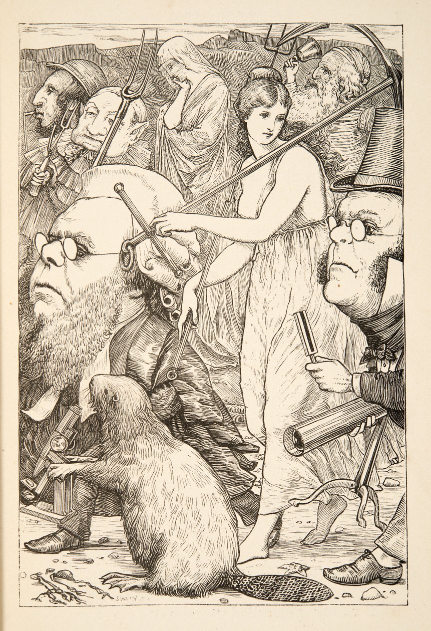 Perseguirlo con tenedores y esperanza, de La caza del Snark, una agonía en ocho crisis, por Lewis Carroll, pub. 1876 de Henry Holiday