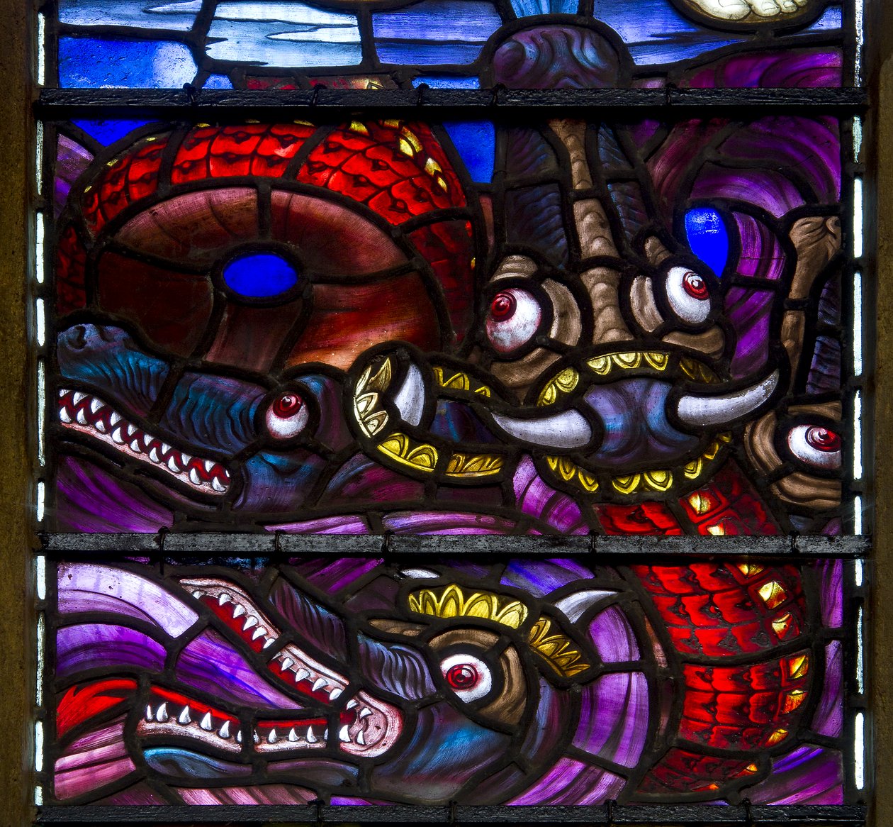Los dragones (detalle) de Henry Holiday