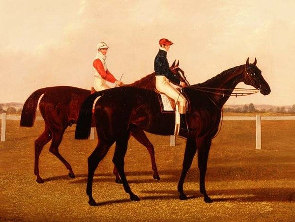 Los Caballos de Carreras "Charles XII" y "Euclid" con Jinetes de Henry Hugh Armstead