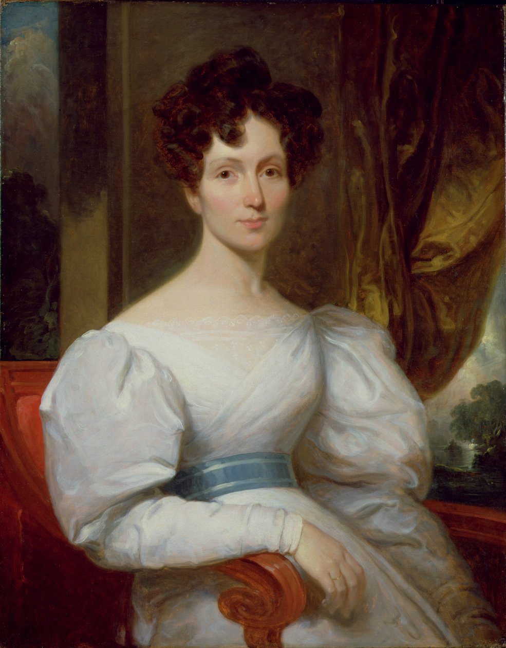 Retrato de Fanny Kemble Butler (1809-93) (óleo sobre lienzo) de Henry Inman