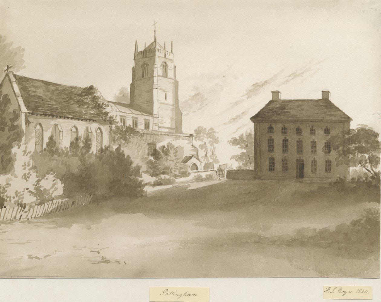 Iglesia y Casa del Vicario de Pattingham de Henry James Noyes