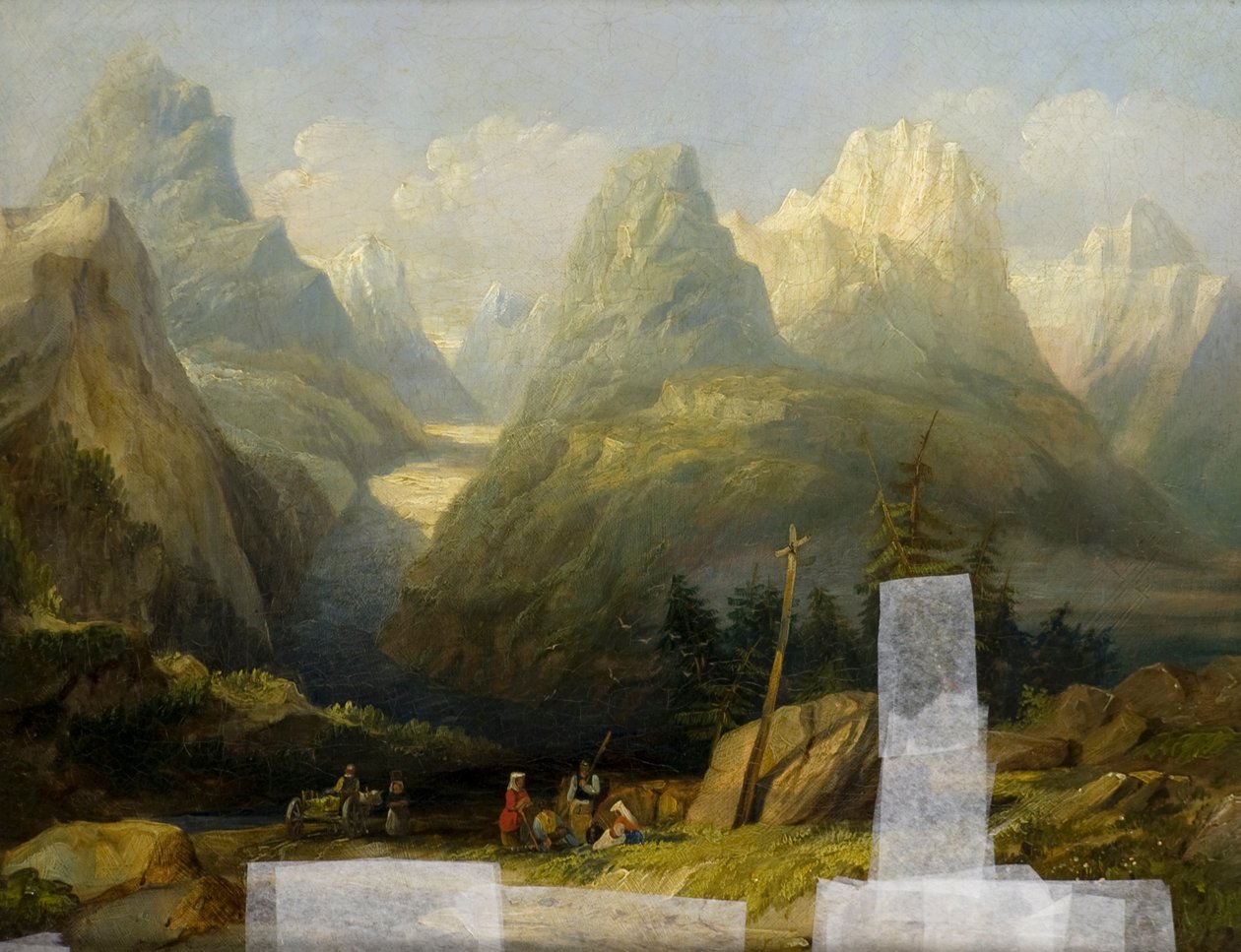 Una Vista de los Alpes de Henry John (attr. to) Boddington