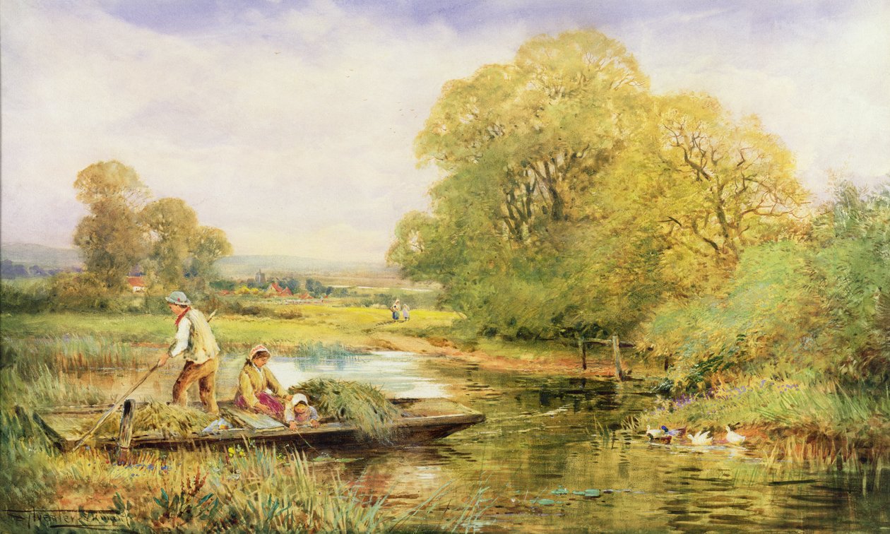 Ferry en el Avon (acuarela) de Henry John Sylvester Stannard