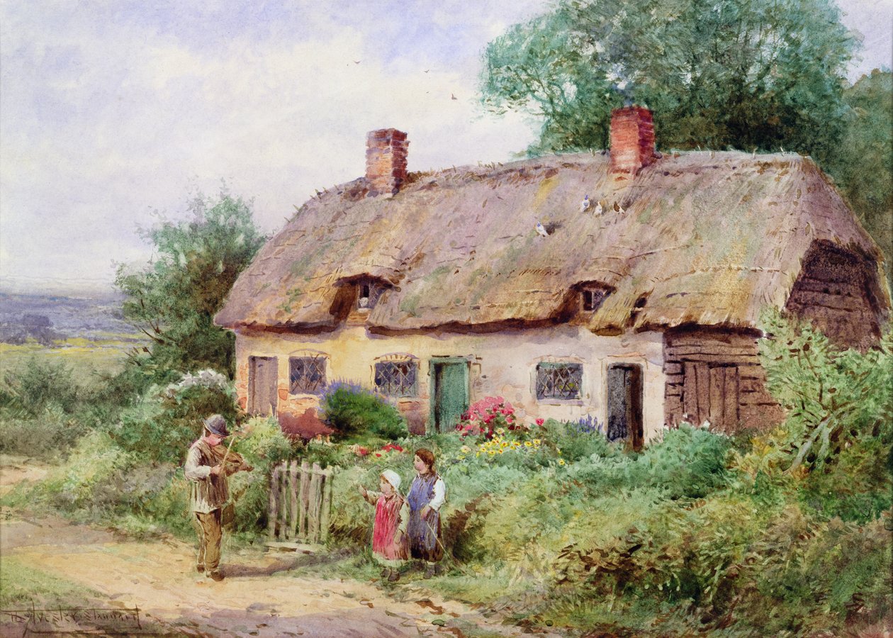 El violinista (acuarela) de Henry John Sylvester Stannard