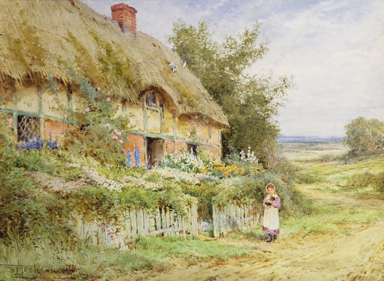 El conejo mascota (óleo sobre lienzo) de Henry John Sylvester Stannard