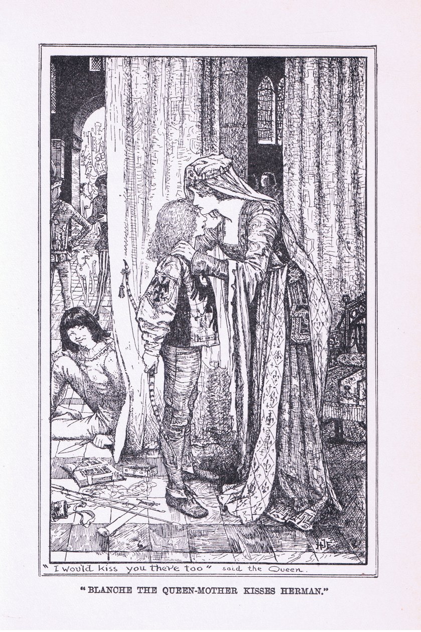 Blanca la reina madre besa a Herman de Henry Justice Ford