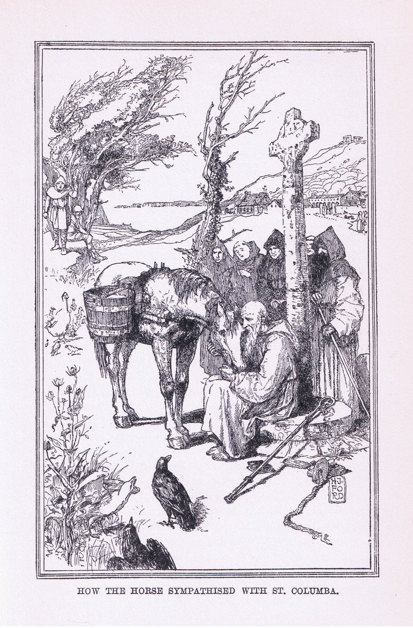 Cómo el caballo simpatizó con San Columba de Henry Justice Ford