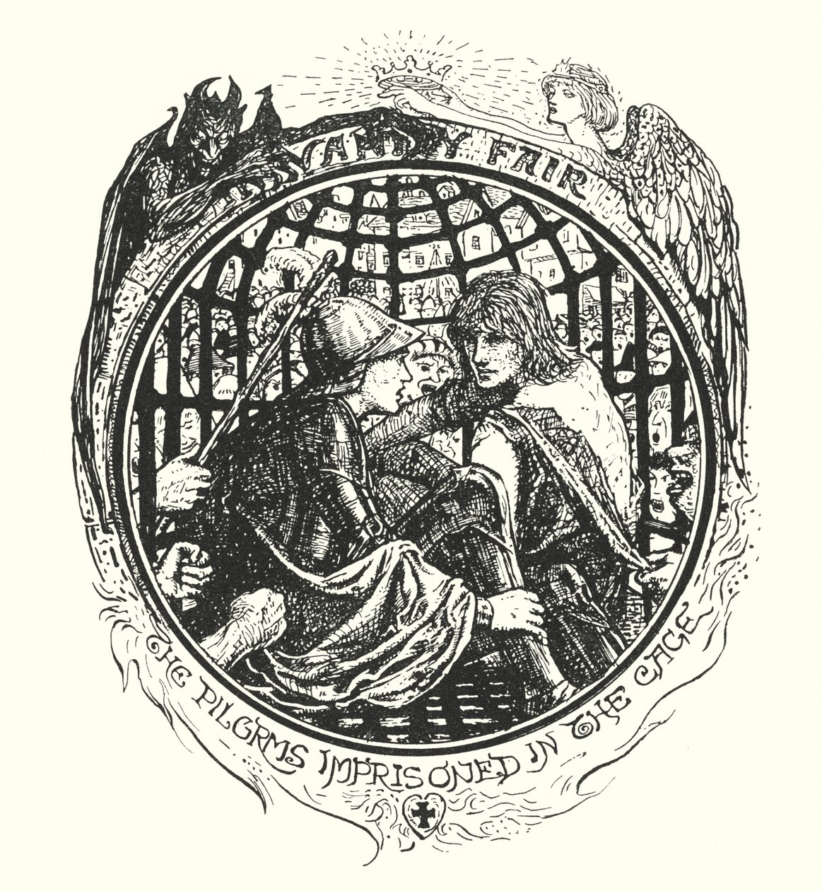 Ilustración de El progreso del peregrino de John Bunyan (litografía) de Henry Justice Ford