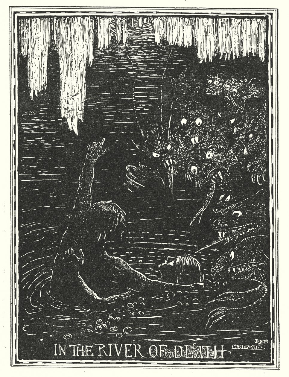 Ilustración de El progreso del peregrino de John Bunyan (litografía) de Henry Justice Ford